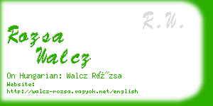 rozsa walcz business card